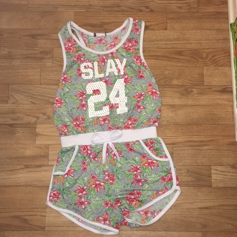 A flower romper